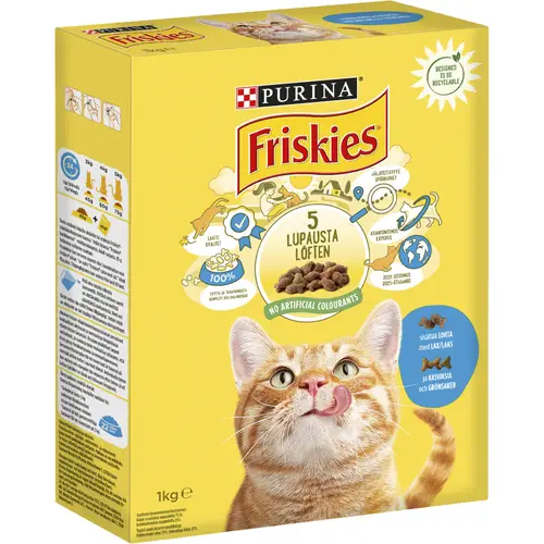 Корм для кошек Friskies 1 кг лосось-овощи