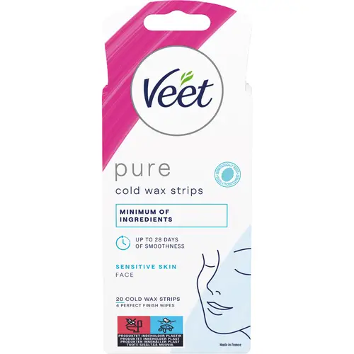 Холодные восковые полоски Veet 20 шт. Чистые для лица