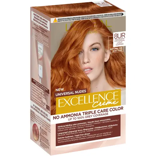 Стойкий краситель Loreal Excellence Creme Universal Nudes 8UC Light Copp