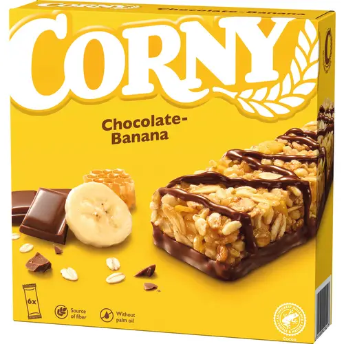 Батончик Corny 6 x 25 г шоколад-банан