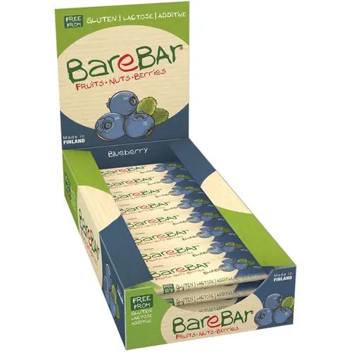 Батончик Leader BareBar Date со вкусом черники 24 x 40 г, оптовая упаковка
