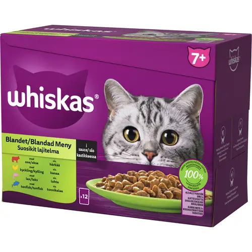 Корм для кошек Whiskas 12 x 85 г 7+ Favorites в соусе