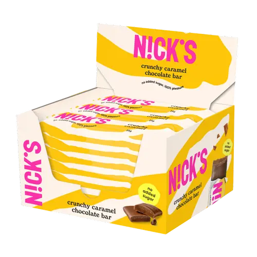 Шоколадный батончик Nick's Crunchy Caramel — 21 x 28 г ОПТОМ — Дата 03/2026