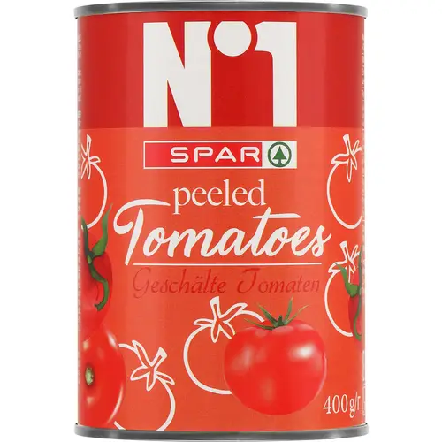 Целые очищенные помидоры SPAR 400 г