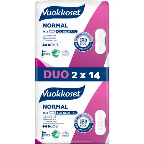 Гигиенические прокладки 2 x 14 шт. Duo Normal