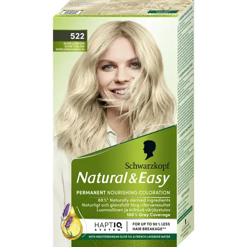 Краска для волос Schwarzkopf Natural & Easy 522 Серебристый светло-русый