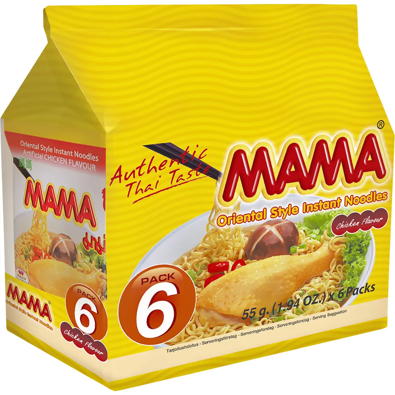 Лапша Mama 6 x 55 г курица