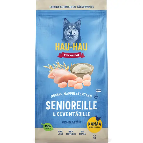 Корм для собак Hau-Hau Champion 1,5 кг для пожилых и легковесных собак с курицей
