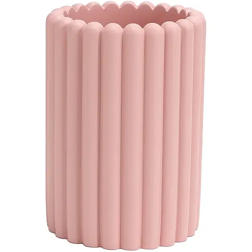 Кружка-зубная щетка Miny в розовую полоску