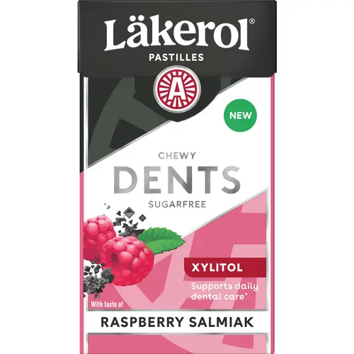 Läkerol Dents 36 г Малиновая пастила Салмиак