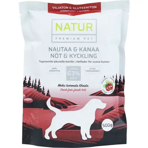 Корм для собак Natur Premium Pet 500 г курица и говядина