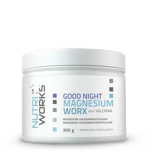 Nutri Works Good Night Magnesium WorX с валерианой - порошок магния и валерианы 200 г