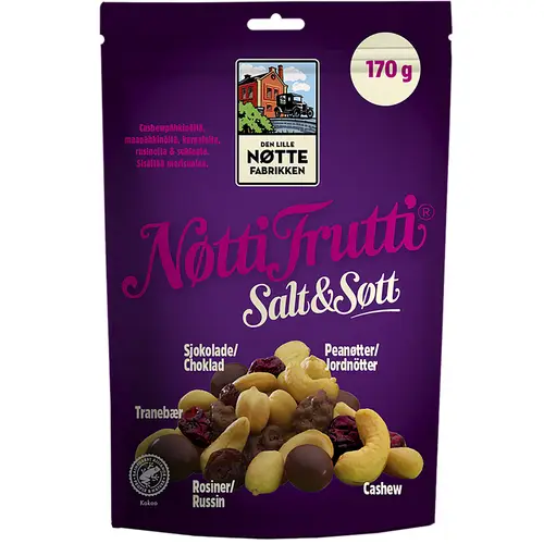 Ореховая смесь Den Lille Nötte Fabrikken 170 г Nötti Frutti Salt & Sött
