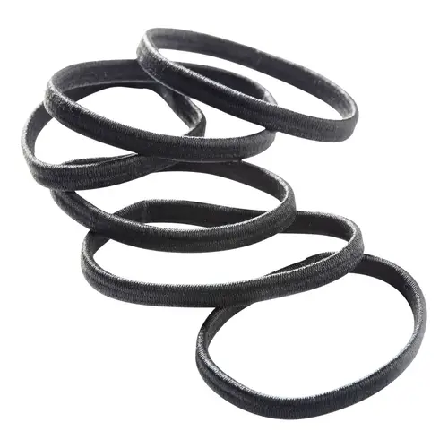 Петли для волос 6 шт. черные плоские