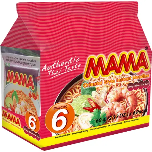 Лапша Mama 6 x 60 г со вкусом креветок