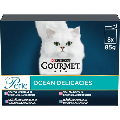 Корм для кошек 8 x 85 г, рыбное ассорти Sea Delicacies