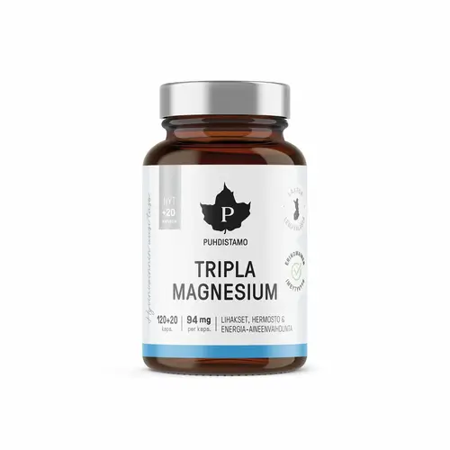 Рекламная упаковка Pudhistamo Tripla Magnesium 120+20 капс.