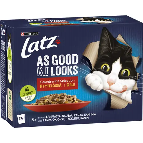 Корм для кошек Latz 12 x 85 г AGAIL Деревенский ассортимент в желе