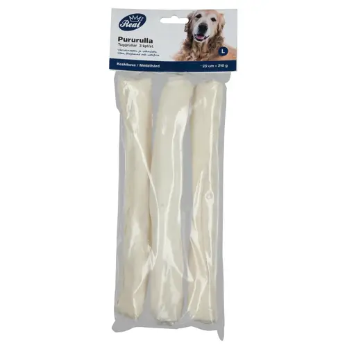 Жевательная булочка 25 см, светлая, 3 шт. (210 г)