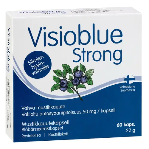 Visioblue Strong - Капсулы с экстрактом черники, 60 капсул.