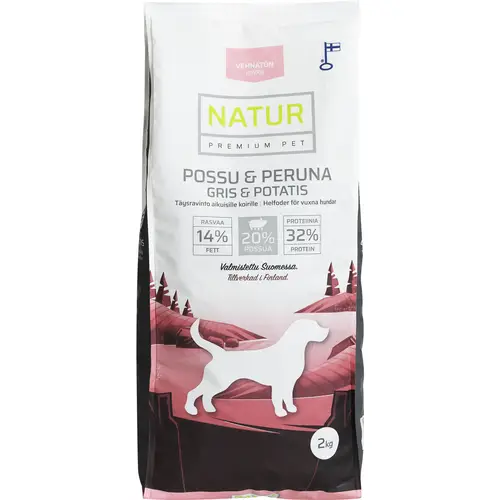 Корм для собак NATUR PREMIUM PET 2 кг, свинина и картофель, без пшеницы