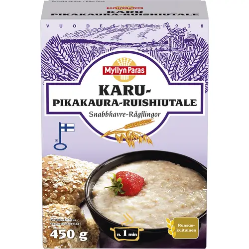 Хлопья овсяно-ржаные быстрого приготовления Myllyn Paras 450 г KARU