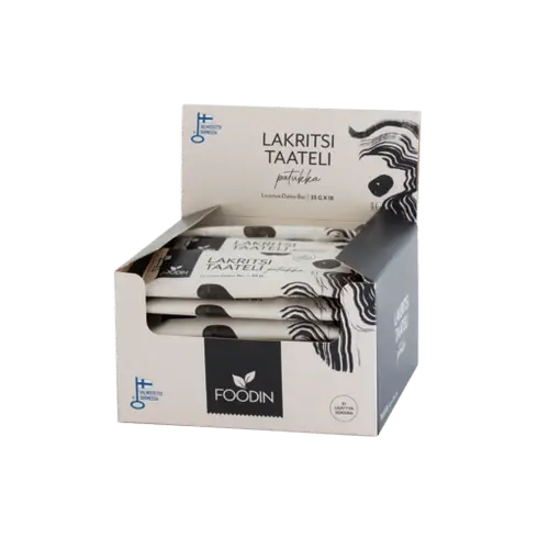 Батончик Foodin с лакрицей и финиками 18 x 35 г Оптовая упаковка - Дата 01/2026