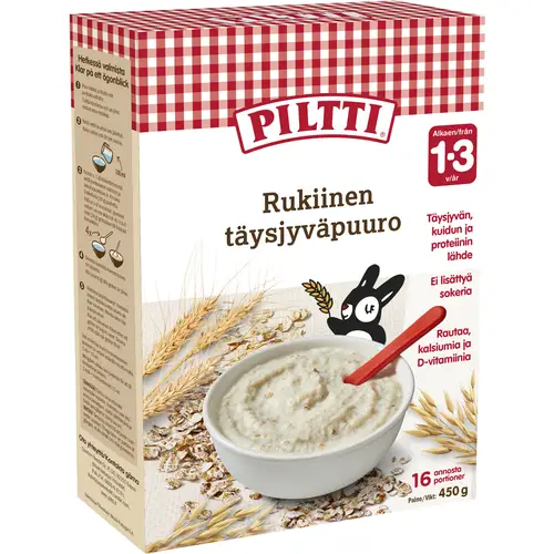 Сухая каша Piltti 450 г Ржаная цельнозерновая 1-3 года