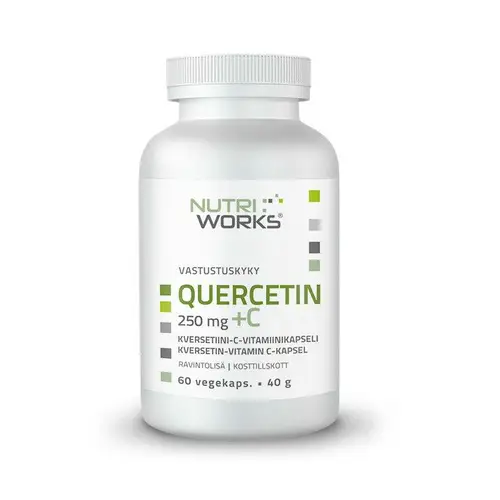 Nutri Works Quercetin 250 мг + C - капсулы кверцетина и витамина С 60 растительных капсул.