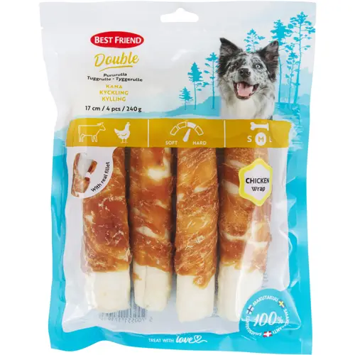 Жевательная булочка Best Friend 4 шт. 240 г Двойная курица