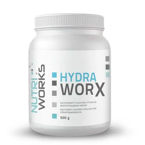 Nutri Works Hydra Worx - Углеводородно-электролитный порошок 500 г - Без вкусовых добавок - срок годности истекает
