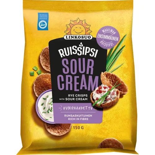 Ржаные чипсы Linkosuo 150 г Sour Cream