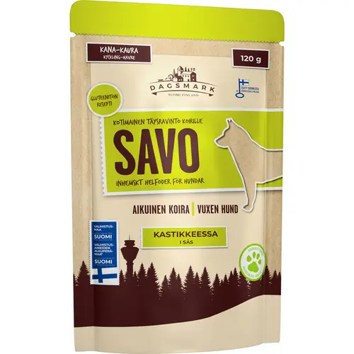 Корм для собак Dagsmark Savo 120 г курица-овсянка в соусе