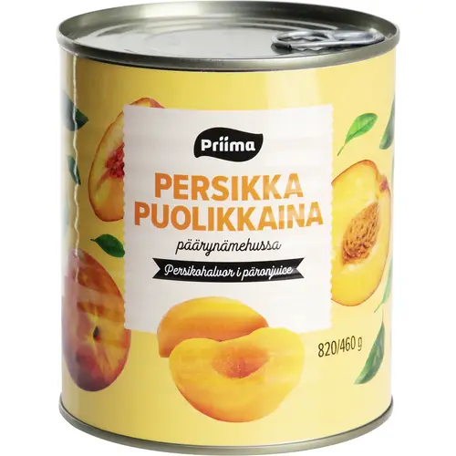 Половинки персиков Priima 820/460 г в соке