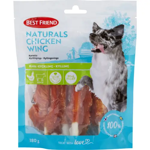 Лакомство для собак Best Friend 180 г, куриное крылышко Naturals