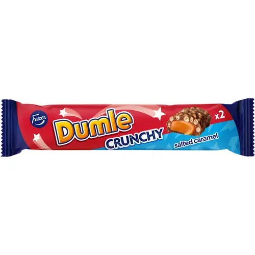 Шоколадный батончик Fazer 55 г Dumle Crunchy Salty Caramel