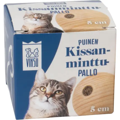 Игрушка для кошек Viksu Nest деревянный мяч с кошачьей мятой