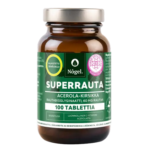Nogel Superrauta Acerola-Cherry 60 mg 100 tabl.