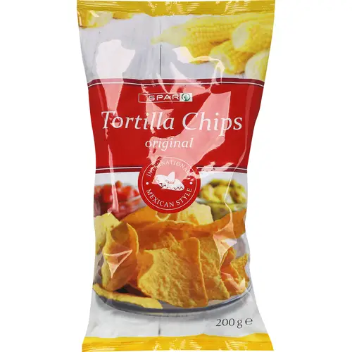 Кукурузные чипсы SPAR 200 г Tortilla Chips Original