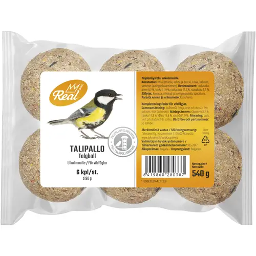 Жирный шарик Real Bird 6 x 90 г без сетки