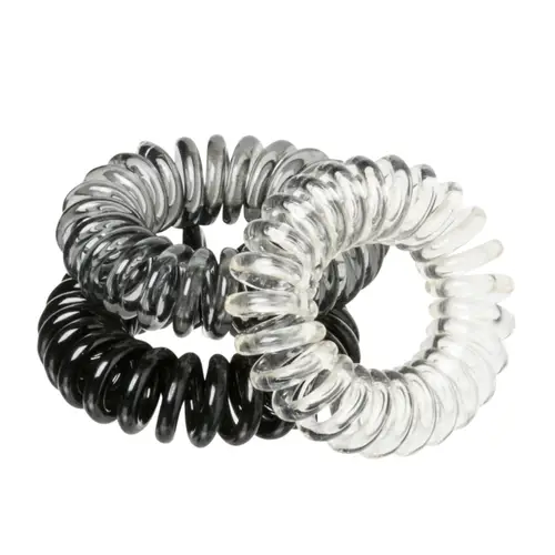 Бант для волос Vieteri 3 шт., черный силикон