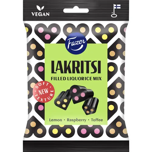 Licorice Fazer 140 г. С начинкой из лакрицы