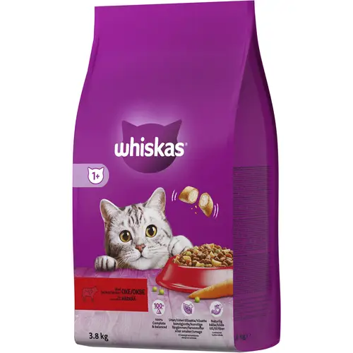 Корм для кошек Whiskas 3,8 кг 1+ говядина