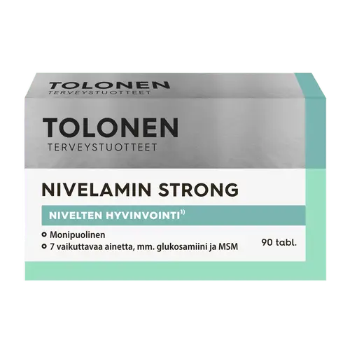 Tolonen Nivelamin Strong - пищевая добавка с глюкозамином, куркумой и МСМ 90 табл.