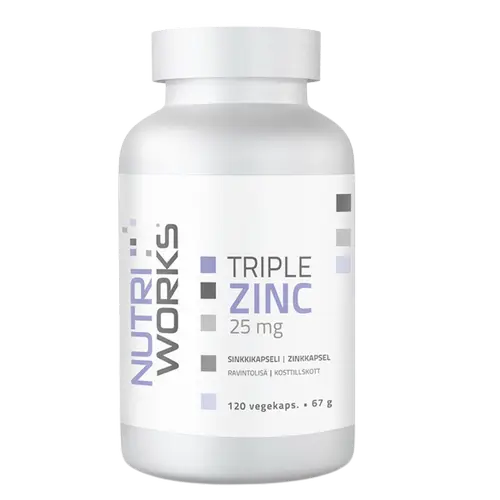 Nutri Works Triple Zinc - Цинк 120 капс. - листья