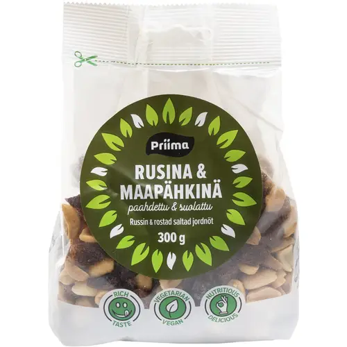 Смесь изюма и арахиса Priima 300 г жареная и соленая