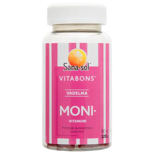 Sana-sol Vitabons Multivitamin Raspberry 60 pcs. - lot
