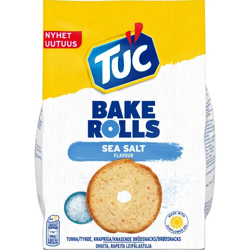 Хлебные чипсы TUC 150 г Bake Rolls Salt