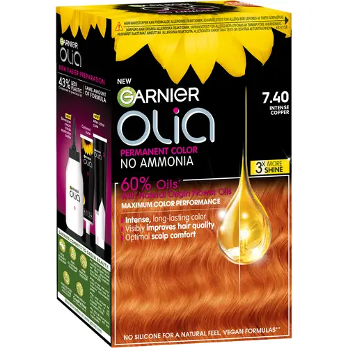 Стойкая краска Garnier Olia 7.40 Intense Copper