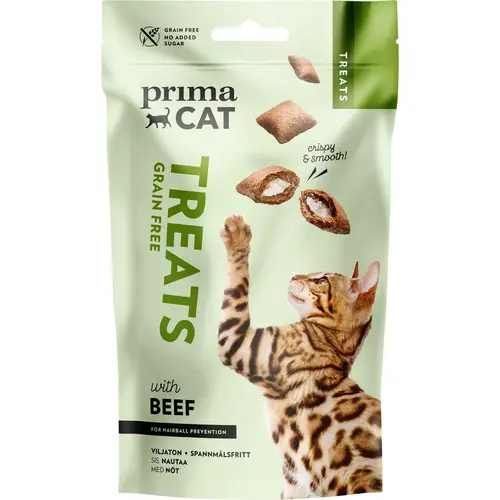 Лакомство для кошек PrimaCat 40 г Treats Crunchy Anti-Hairball
